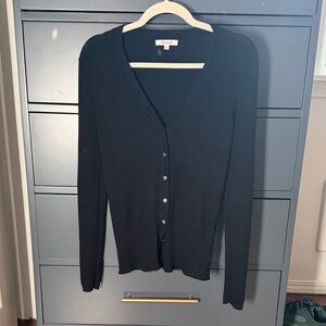 Madewell V-Neck Cardigan in Merino-Silk Blend